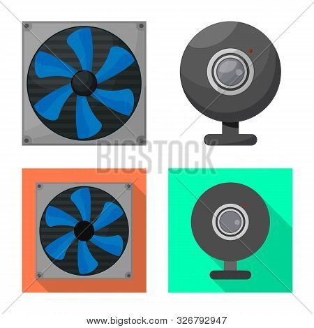 Vector Illustration Of Accessories And Device Symbol. Collection Of Accessories And Electronics Vect