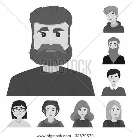 Vector Illustration Of Profession And Office Icon. Set Of Profession And Fashion Vector Icon For Sto