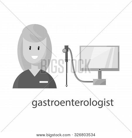 Vector Illustration Of Gastroenterologist And Woman Logo. Collection Of Gastroenterologist And Stoma