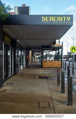 Melbourne, Australia - August 10, 2019: Shops On Station Street In Seaford, A Beachside Suburb In Th