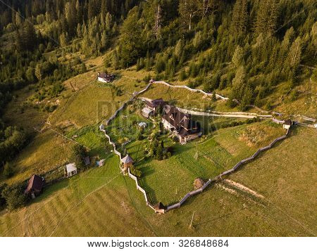 Monastery Of The Transfiguration Of Our Lord Jesus Christ In Carpathian Village Dzembronia, Ukraine