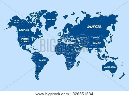 World Map Complete With All Countries Names