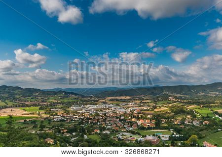 Beautiful Countryside View From Fossato Di Vico In Umbria