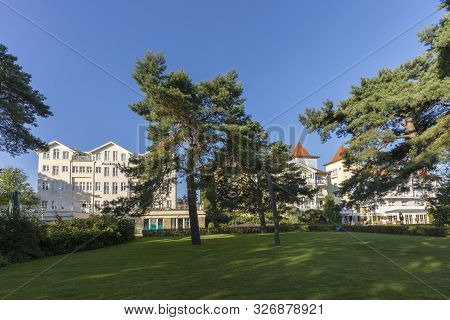 Zinnowitz, Germany - Aug 9, 2015:  Old Villa And Hotel In Zinnowitz, Usedom, Germany. The Promenade 