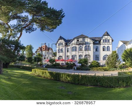 Zinnowitz, Germany - Aug 9, 2015:  Old Villa And Hotel In Zinnowitz, Usedom, Germany. The Promenade 