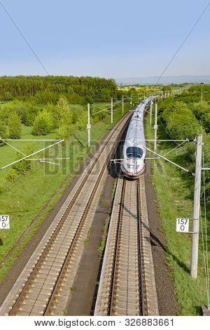 German High Speed Train Ice With Speed