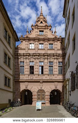 Wuerzburg, Germany - Oct 6, 2018: Old Town Hall In Wuerzburg, Germany. It Is The Meeting Point For G