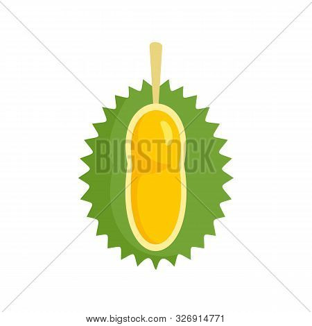 Small Durian Fruit Icon. Flat Illustration Of Small Durian Fruit Vector Icon For Web Design