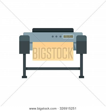 Printer Plotter Icon. Flat Illustration Of Printer Plotter Vector Icon For Web Design