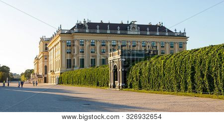 Vienna, Austria - September 3, 2019: Schönbrunn Palace Was The Main Summer Residence Of The Habsburg