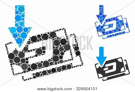 Get Arrow Dash Banknotes Composition Of Circle Elements In Different Sizes And Color Tones, Based On