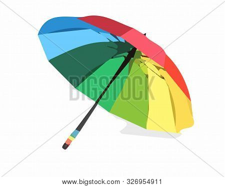 Color Umbrella Vector On White Background, Symbol.