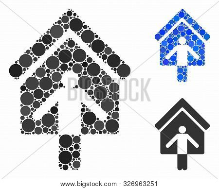 House Owner Wellcome Mosaic Of Small Circles In Various Sizes And Shades, Based On House Owner Wellc