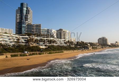 Residential Buildings And Hotels Line The Shoreline In Upmarked Umhlanga Rocks, Kwazulu-natal South 