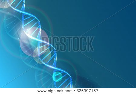 Abstract Background With Dnk Spiral For Information And Medicine Template. Vector Illustration