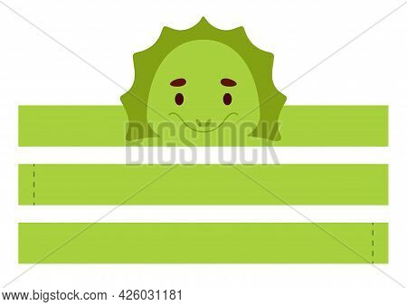Printable Iguana Paper Crown. Diy Cut Party Ribbon Template For Birthday, Christmas, Baby Shower. Fu