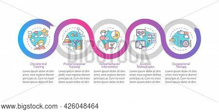 Asd Treatment Methods Vector Infographic Template. Aba Techniques Presentation Outline Design Elemen