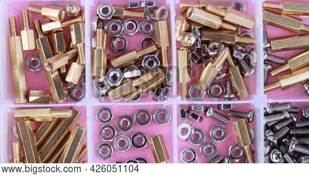 Brass Standoff Spacer Male And Female Set In Plastic Container