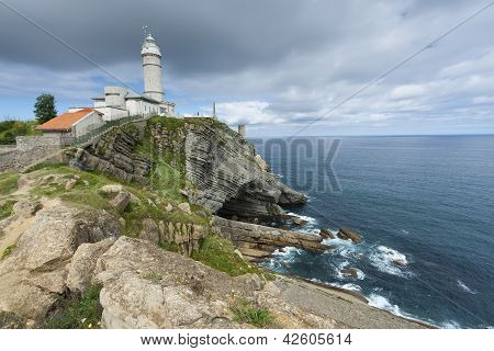 Cabo Mayor Lighthouse, Santander, Kantabrien i Spanien