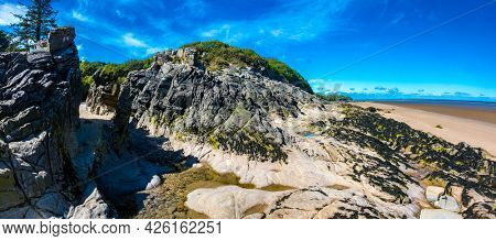 Powillimount beach coastline in Dumfries and Galloway, South West Scotland