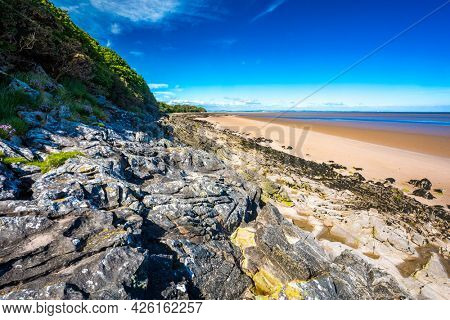Powillimount beach coastline in Dumfries and Galloway, South West Scotland