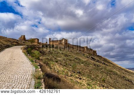 Alcazaba De Reina, Moorish Fortress Over Village Of Reina, Badajoz Province, Extremadura, Spain