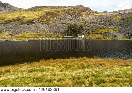 View Across Lake In Hanging Valley Cwmorthin.