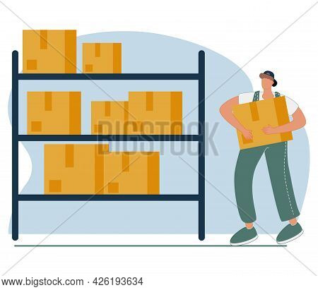 Inventory Management With Goods Demand And Stock Supply Planning Tiny Persons Concept. Distribution 