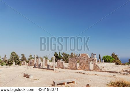 Ancient Ruins Of Palaestra In The Sanctuary Of Apollo Hylates Near Limassol, Cyprus