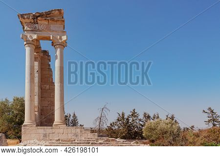 Temple Of Apollo Ruins With Columns In The Sanctuary Of Apollo Hylates Near Limassol, Cyprus