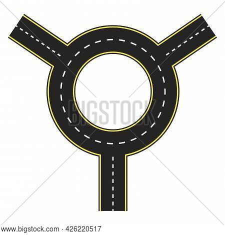 Road For Concept Design. Travel Concept. Line Vector Icon. Top View. Vector Illustration. Stock Imag