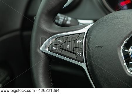 Novosibirsk, Russia - June 29, 2021: Renault Kapture, Interior Of A Modern Car With Voice Control Bu