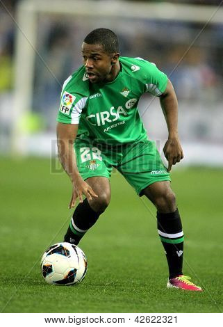 BARCELONA - FEB, 17: Dorlan Pabon von Betis Sevilla in der spanischen Liga-match zwischen Espanyol und Beti