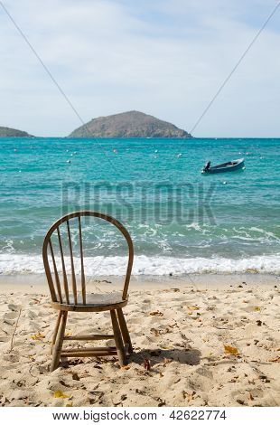 Skroget Bay Beach Scene St Thomas Usvi