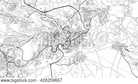 Urban Vector City Map Of Nazareth, Israel, Middle East