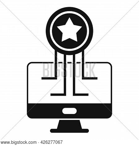 Computer Token Icon Simple Vector. Pc Crypto Circle. Creative Technology
