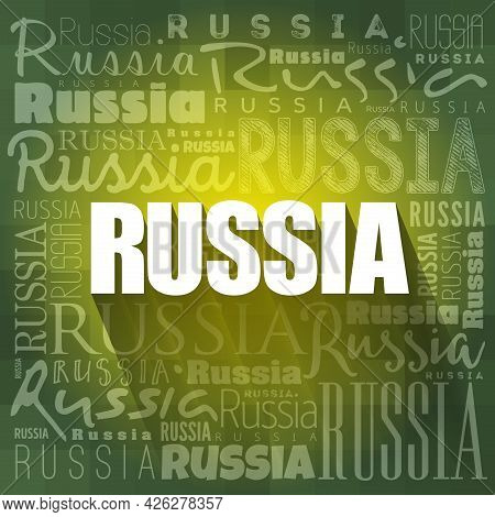 Russia Wallpaper Word Cloud, Travel Concept Background
