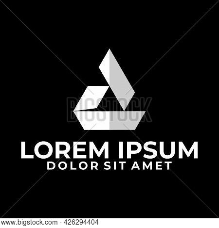 Initial Letter D Logo Template With Modern Geometric Boat Or Diamond Simplity Illustration In Flat D