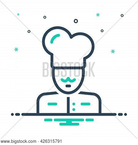 Mix Icon For Masterchief Cook Baker Cooking Person Chef Professional Occupation