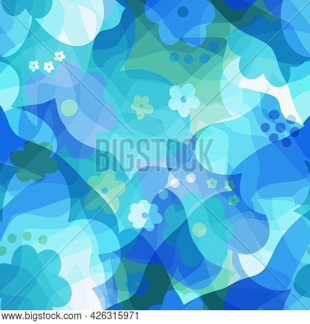 Seamless Pattern Transparency Texture Floral Flower Abstract..print Fashion Textile