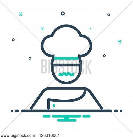 Mix Icon For Cook Masterchief Cook Baker Cooking Person Chef Professional Occupation