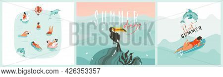 Hand Drawn Vector Abstract Stock Graphic Summer Cartoon, Minimalistic Contemporary Illustrations Pri