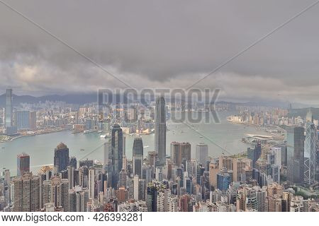 11 June 2021 The Picture Shows The City In The Rain And Silence Of The Town. Hk