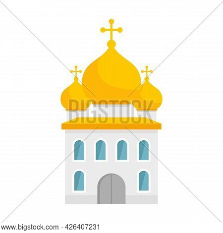 Orthodox Church Icon. Flat Illustration Of Orthodox Church Vector Icon Isolated On White Background