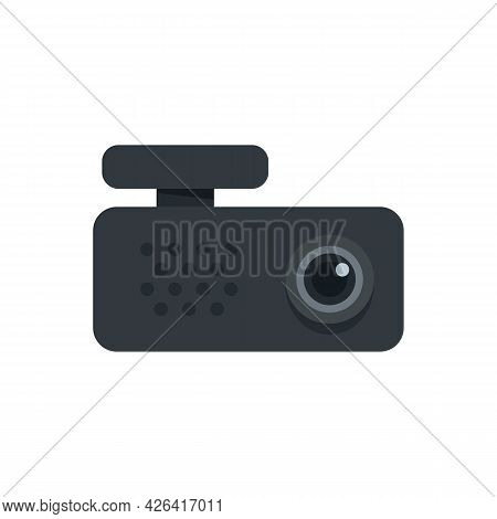 Car Dvr Recorder Icon. Flat Illustration Of Car Dvr Recorder Vector Icon Isolated On White Backgroun