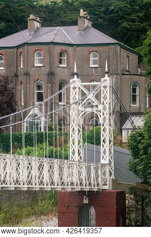 Daly's Bridge (shakey Bridge) For Pedestrian On River Lee In Cork. Ireland