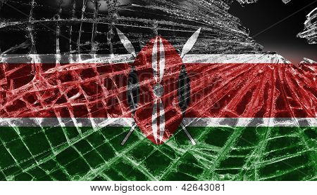 Broken Ice Or Glass With A Flag Pattern, Kenya