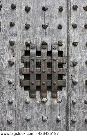 Detail Of An Ancient Door In The Mont-saint-michel, France