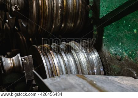 Round Rolls Of A Rolling Mill For Cold Rolling Of Steel.