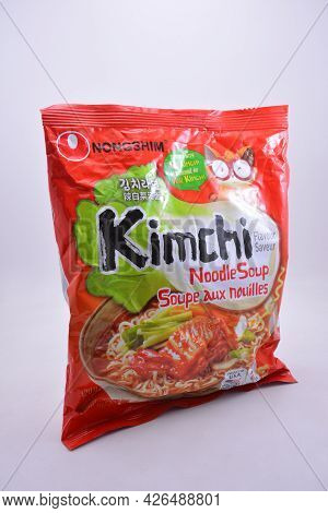 Manila, Ph - July 9 - Nongshim Kimchi Noodle Soup On July 9, 2021 In Manila, Philippines.